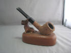 Hand Carved Rusticated Smoking Pipe Vtg Estate Pipe  Made In Denmark