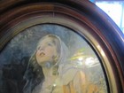 Antique Victorian Wood Framed Print Of Girl