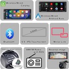 6 9 Single Din Car Stereo Wireless Apple Carplay Bluetooth Touchscreen Radio Usb