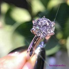 Classic Solitaire 4ct Round Cut Lab-created Diamond Ring 14k White Gold Fn