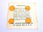 Vintage 1939 Dr  Legear Ko-ex-7 Mastitis Detector Milk Cow Veterinary Test Card