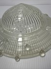Vintage Art Deco Glass Ceiling Light Fixture 3 Hole Lamp Shade - 10 5  Diameter