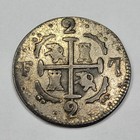 1818 Venezuela Caracas 2 Reales Silver Choice Au High Grade With Luster  j389