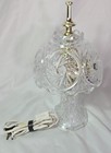 Boudoir Cut Glass Crystal Brass Night Light Dresser Lamp Vintage 11  Pinwheel