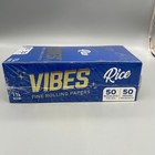 Vibes Rice 1 1 4 Size Rolling Papers Full Box Bogo W  Rolling Trays