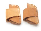 Pack Of 2 - Leather Side Draw Stockman Trapper Folding Pocket Knife Sheath Case
