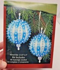 Sulyn Holiday Time Ice Queen Vtg Blue Sequin Bead Christmas Ornament Kit Box