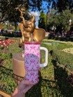 New    disney Parks 2025 Princess Pink Ribbon Bow Castle Tumbler Cup Tumbler