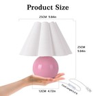 9 84  Modern Pink  Table Lamp  Pleated Linen Shade Bedroom Nightstand Lamp