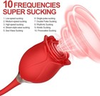 Rose  Shape Sucking Vibrator Clitoral G-spot Suction Sex Toy 10 Speed Waterproof