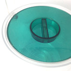 Vintage Mid Century  Lucite Acrylic Ice Bucket  Lid Clear Green Isolated 7 5 h