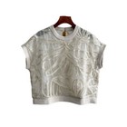 Womens Brunello Cucinelli Bead Embroidered Silk Pullover Sleeveless Loose Shirt