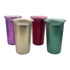 8 Vintage Zephyr Ware Anodized Aluminum Drinking Tumblers Glasses Cups Rainbow
