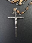 Vtg Sterling Silver Creed Rosary Crucifix Cross Beaded Prayer Beads Catholic 24 