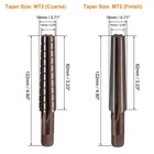 Mt2 Morse Taper Reamer Coarse And Finish Set H8 Steel 6 Flutes Straight 2pcs