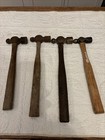 Lot Of 4 Vintage Ball Peen Hammers     Wood Handle Blacksmith   Machinist Tools