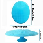 Baby Bath Brush Silicone Massage Brush Comb Set For Kids Blue