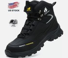 Mens Work Boots Steel Toe Boots Safety Shoes Waterproof Indestructible Sneakers