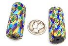 2 Rare Old Venetian Antique Millefiori African Glass Trade Beads- 1776