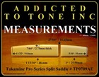 Takamine Pro Series Split Saddle   Genuine Oem Part   Unfinished Bone -tp0709ae