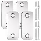 4-pack Stainless Steel Door Hole Cover Plates 1 x2-1 4  Security Latch Filler