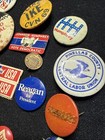 Vintage Political Campaign Pinback Button Lot Reagan Nixon Lbj Humphrey - Pins