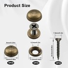  10pcs Pure Brass Decorative Screws With Caps  Mirror Fixing Upholstery Bronze