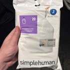 5 Pack Simplehuman Custom Fit Liners Code J  30-45l 8-12 Gal  Us 100 Trash Bags