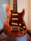 Crazy Custom Made Heavy Relic Pink Fender Squier Mini Stratocaster Guitar