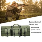 Tactical Double Rifle Bag Gun Range Padded Soft Case Hunting Backpack Army Green