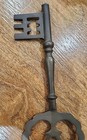 Vintage Large Cast Brass Medieval Skeleton Key Wall Hanging Decor Plaque 10 