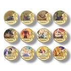Dragon Ball X12 Gold Plated Coins Set   Box - Goku   Many More 