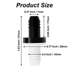 Harskiyer 2 Pcs One Way Valve  3 8 Inch 10mm Abs Inline Check Valve For Fuel   