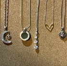 Lot Of Twenty-five  25  Pre-owned Sterling Silver 925 Necklaces