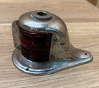 Vintage Perko Boat Bow Light Blue   Red Glass Lens 6  Long Nickeled Bronze