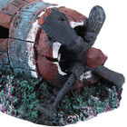 Aquarium Landscape Resin Plane Wreckage Shape Decoration Fish Tank Ornament