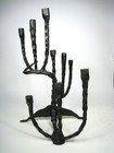 Cast Iron Hanukkah David Palombo Israel 1950s Vintage Judaica Menorah
