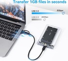 Eluteng 2 5   Hard Drive Enclosure 5gbps Usb 3 0 To Sata Usb3 Clear 