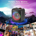 8  Bluetooth Party Speaker Portable Subwoofer Heavy Bass Pa Sound System Mic Led