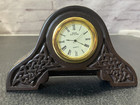Vintage Carved Bog Oak Celtic Clock  Island Turf Crafts  Ireland  Brian Mcgirr