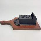 Vintage Wall Mount Match Safe W Top Lid Cast Iron Holds Standard Box Matches