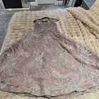 Lavender Silver Embellished Formal Evening Gown Dress Sleeveless Elegant