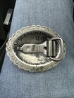 1920 s Navajo Western Belt Buckle Indian Native American 3    Silver Tone Delicate