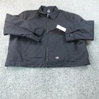 New Dickies Jacket Mens 3xl Black Eisenhower Insulated Canvas Bomber Coat Work
