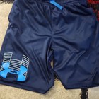 Under Armour Heatgear Boys Ymd Blue Loose Athletic Shorts Drawstring Elastic