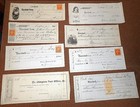 18 Antique Personal Checks
