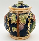 German Lidded Tobacco Jar Canister Tavern Seen Hand Painted Vintage