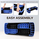 Adjustable Workout Aerobic Step Platform Trainer W  Raisers  open Box 