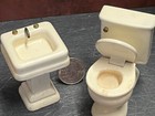 Dollhouse Miniature Vintage Bathroom Sink   Toilet 1 12 Scale F159 Dollysgallery
