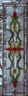 Stained Glass Transom Window Hanging Panel  331 2 X 10 Incl Hooks
